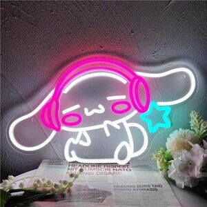 CinnamoRoll LED Neon Sign Anime Sanrio Hello Kitty Wall Decor Japanese Light NEW